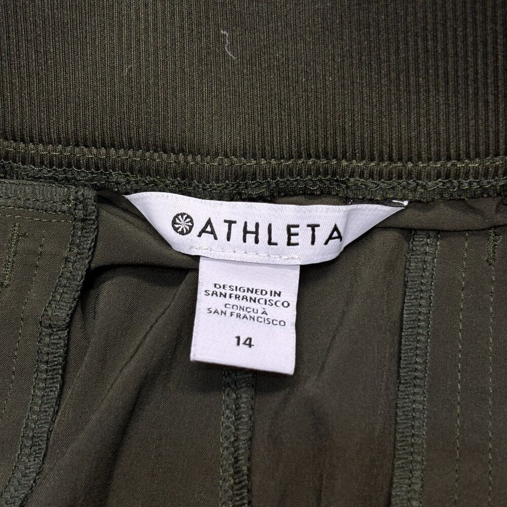 Athleta Brooklyn Mid Rise Ankle Utility Pants Size 14 Aspen Olive SP24 D132 -16 - Picture 10 of 16